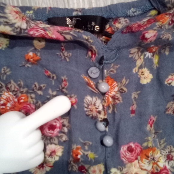 Blue Spring Splatter Floral Print Sleeveless Tank Jumpsuit - Picture 14 of 15